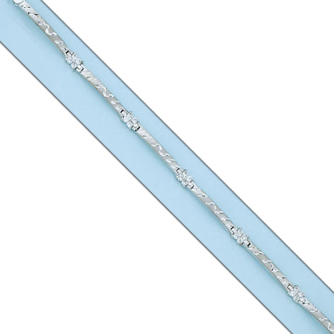 PULSERA ORO BLANCO 18KL CIRCONITAS