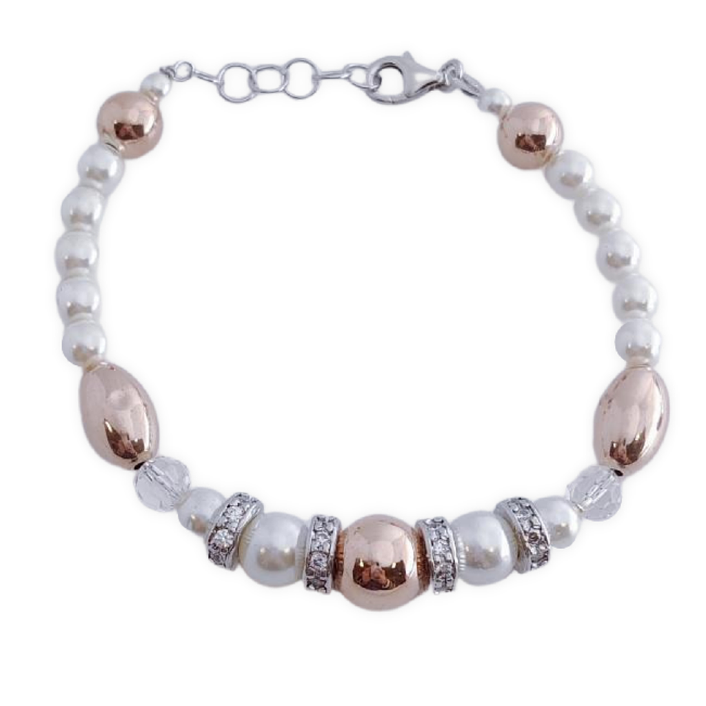PULSERA PERLAS CHINAS PLATA 925MM