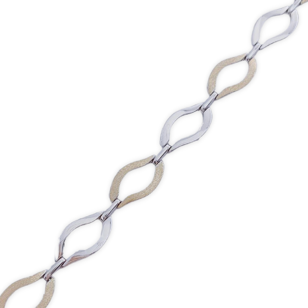 PULSERA PLATA Y ORO CHAPADO