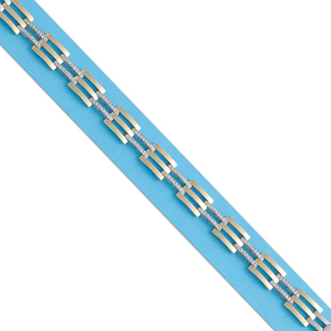 PULSERA PLATA Y ORO CHAPADO CIRCONITAS