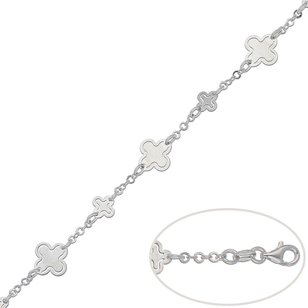 PULSERA TREBOL PLATA 925MM