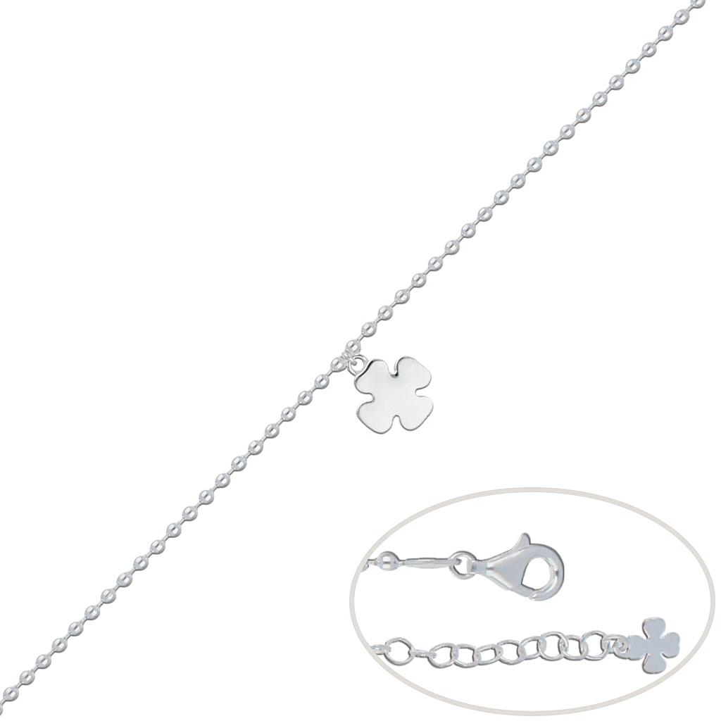 PULSERA TREBOL PLATA 925MM