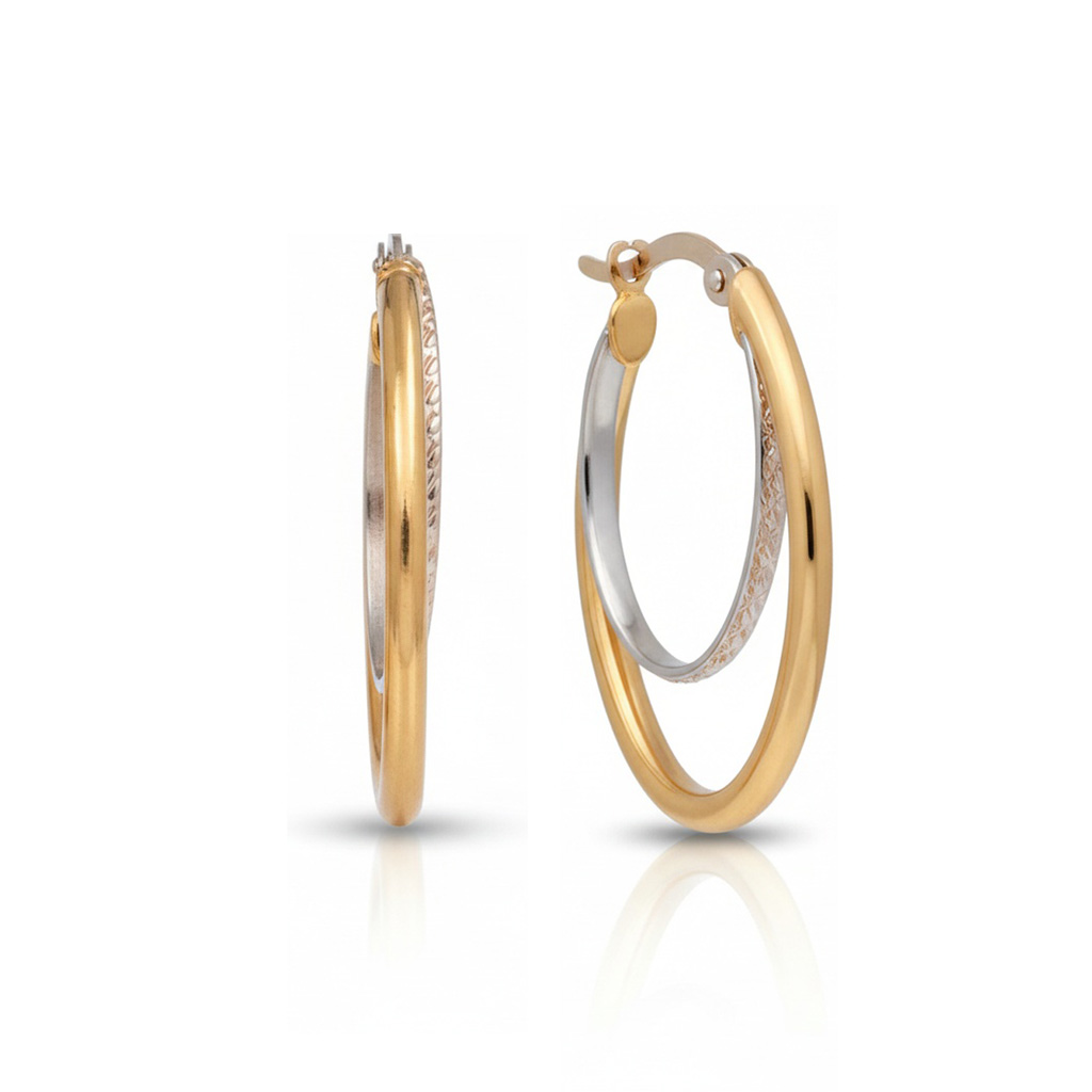 AROS ORO 18KL BICOLOR