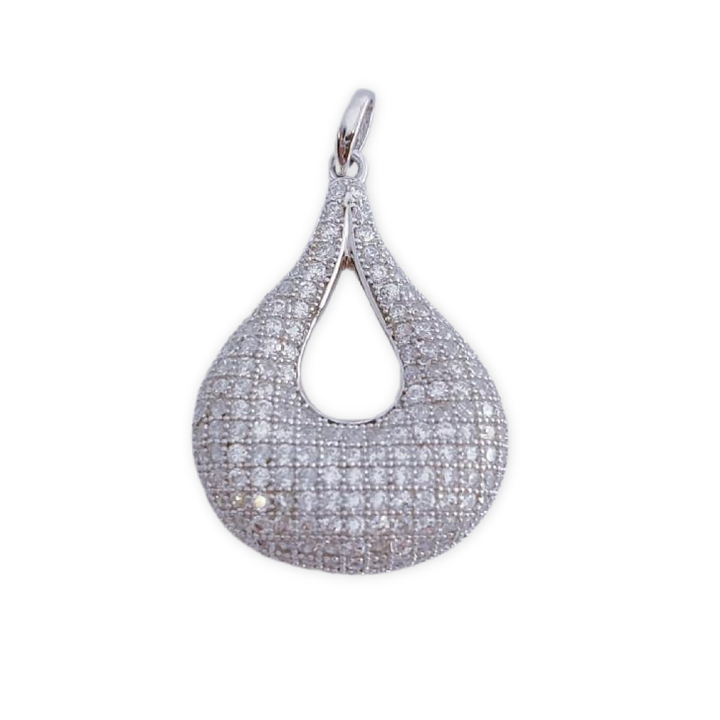 COLGANTE PLATA 925MM CIRCONITAS