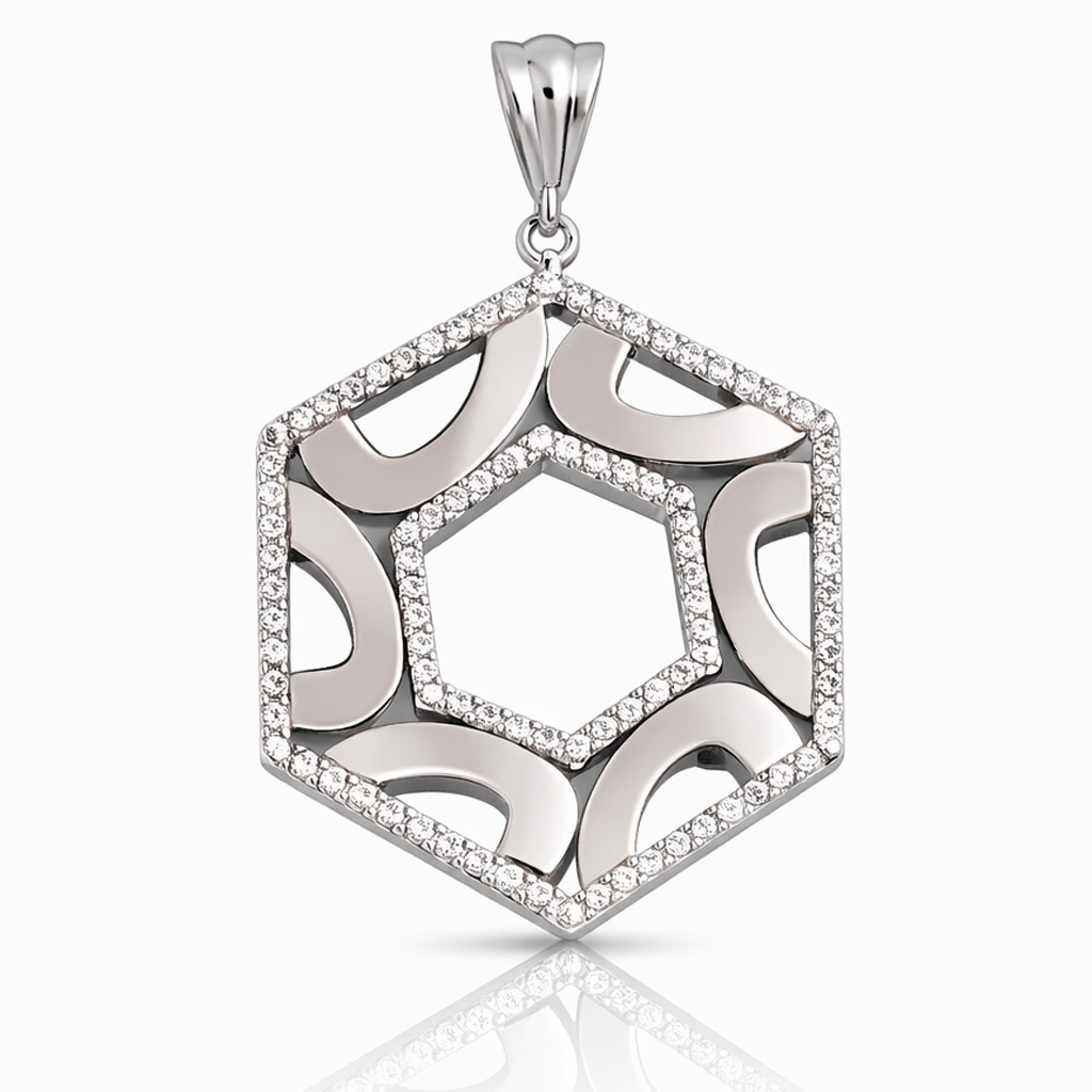 COLGANTE PLATA 925MM CIRCONITAS