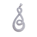 COLGANTE PLATA 925MM CIRCONITAS