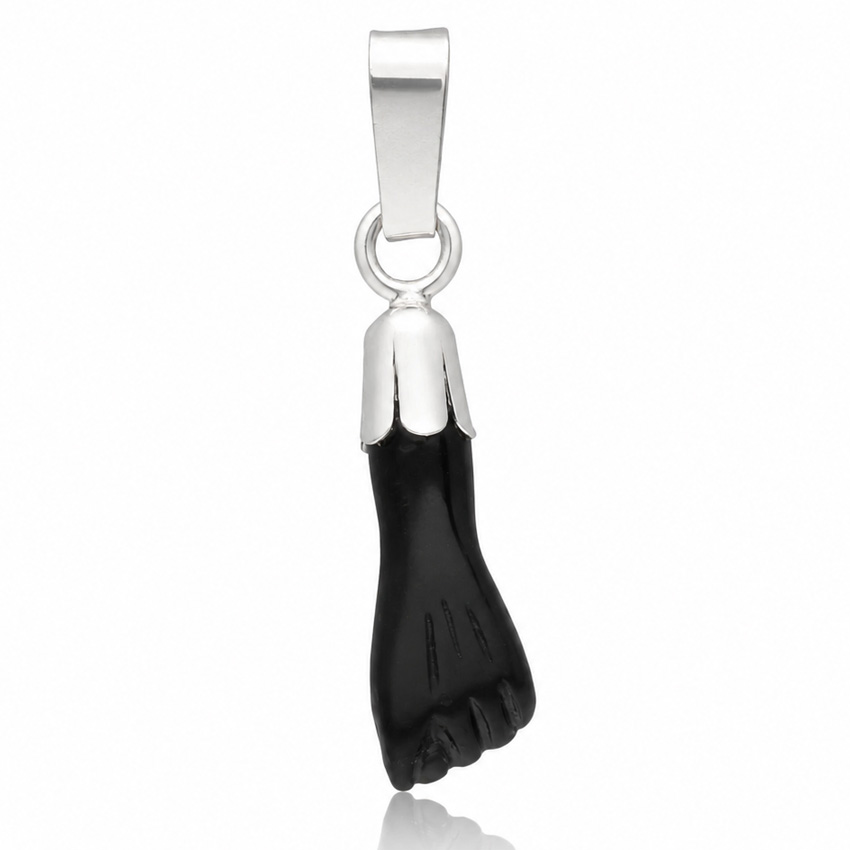 COLGANTE PLATA 925MM HIGA NEGRA GRANDE