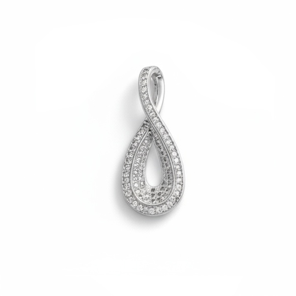 COLGANTE PLATA 925MM LAGRIMA CIRCONITAS