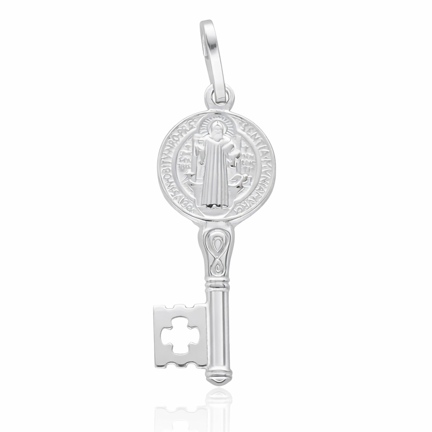 COLGANTE PLATA 925MM LLAVE SAN BENITO GRANDE - 10x26MM