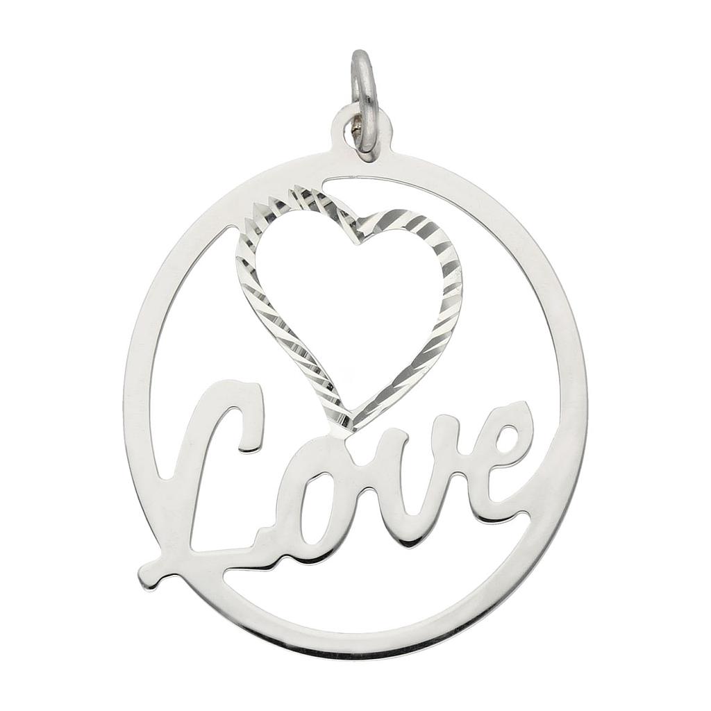 COLGANTE PLATA 925MM LOVE CORAZON