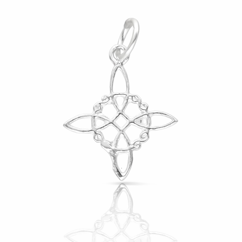 COLGANTE PLATA 925MM NUDO DE BRUJA - 13MM
