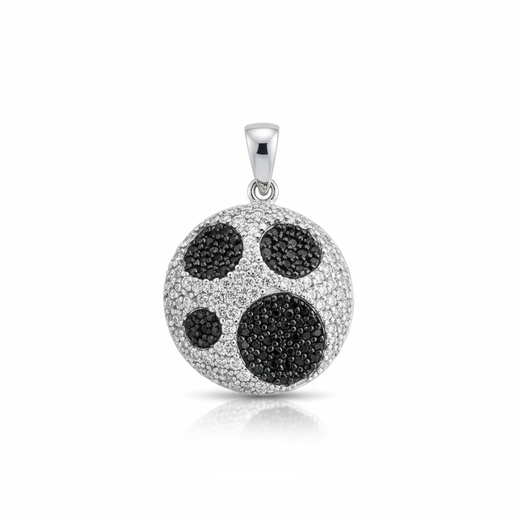 COLGANTE PLATA 925MM REDONDO CIRCONITAS