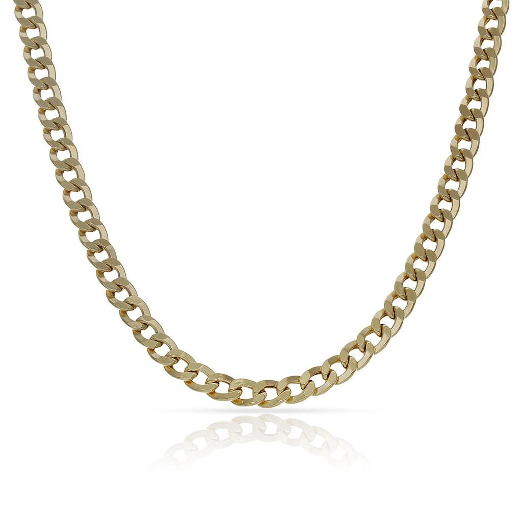 COLLAR ORO 18KL BARBADO HUECO - 4MM