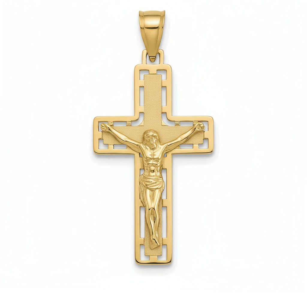 CRUZ ORO 18KL CRISTO - 16x28MM