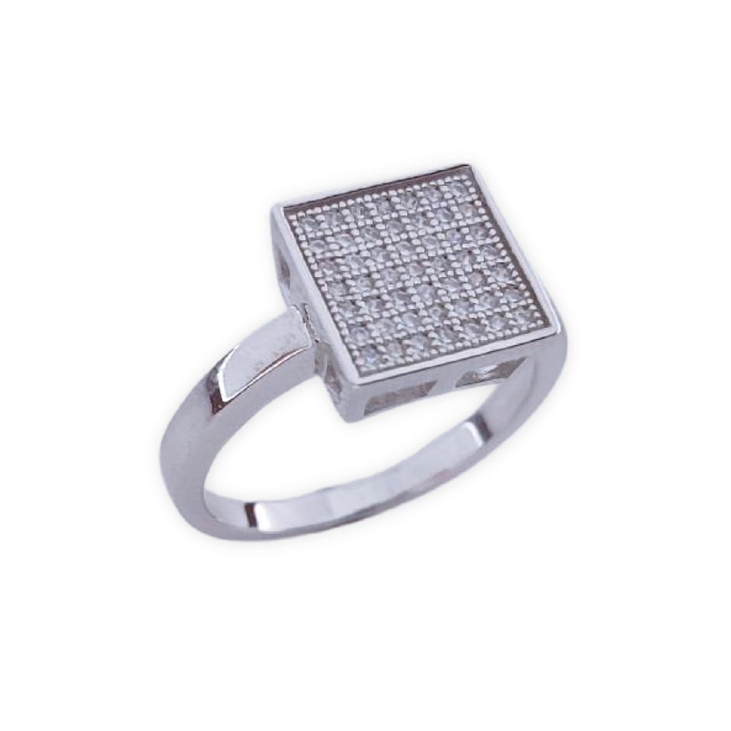 SORTIJA CUADRADO CIRCONITAS PLATA 925MM