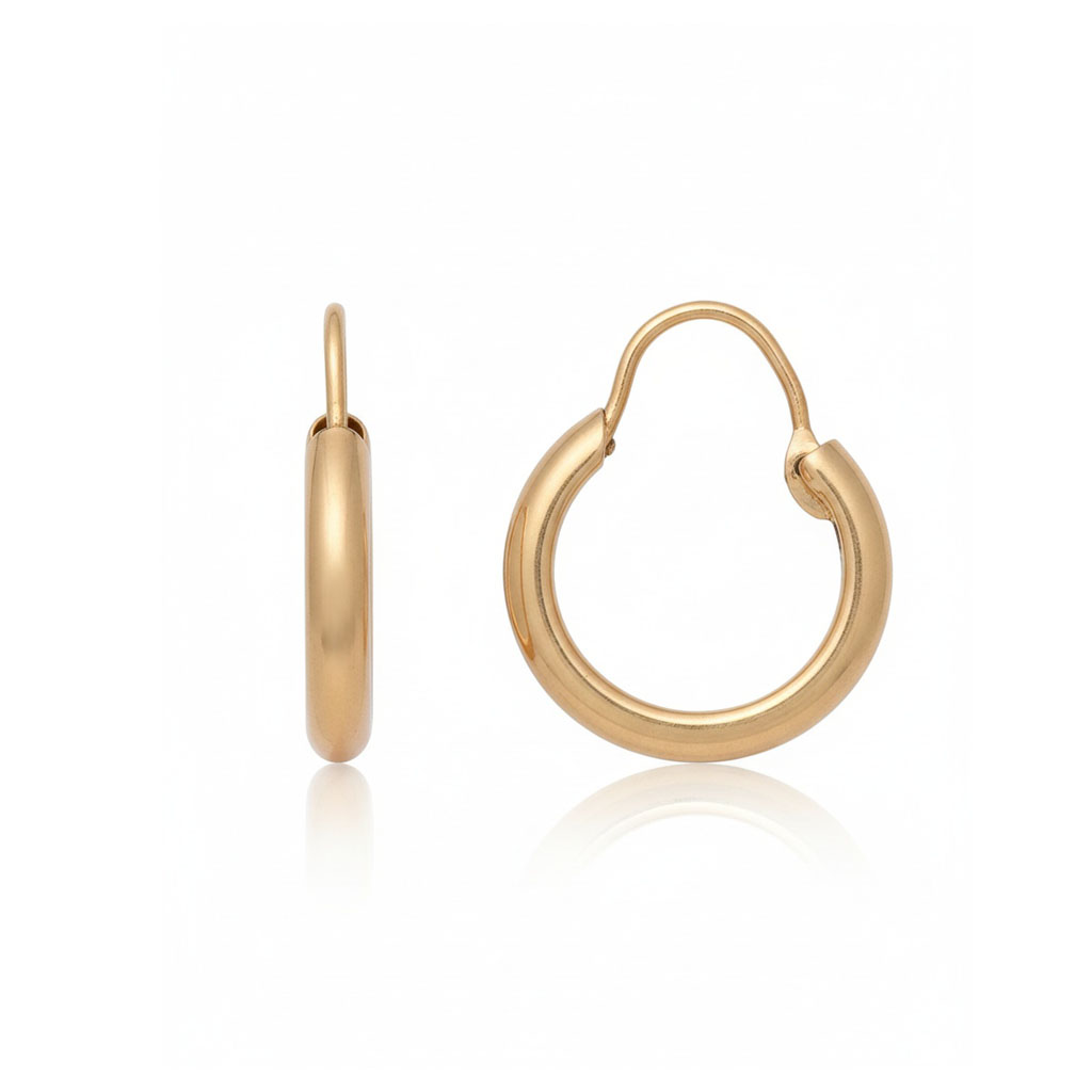 AROS ORO 18KL MEDIA CAÑA - 9MM
