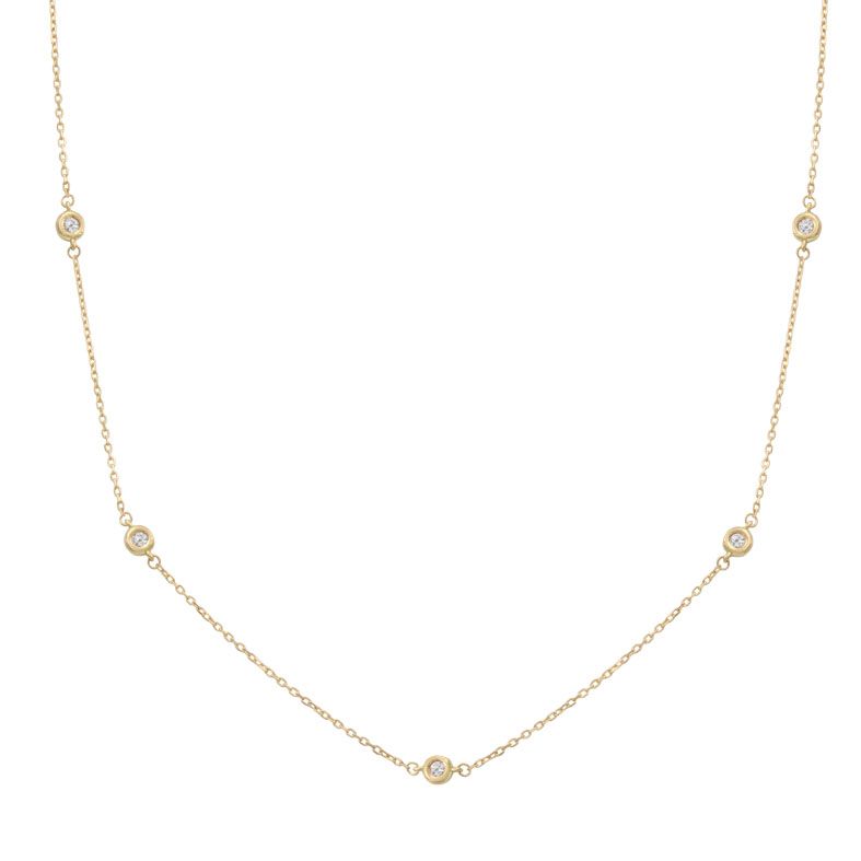 GARGANTILLA ORO 18KL CHATONES - 2.50MM