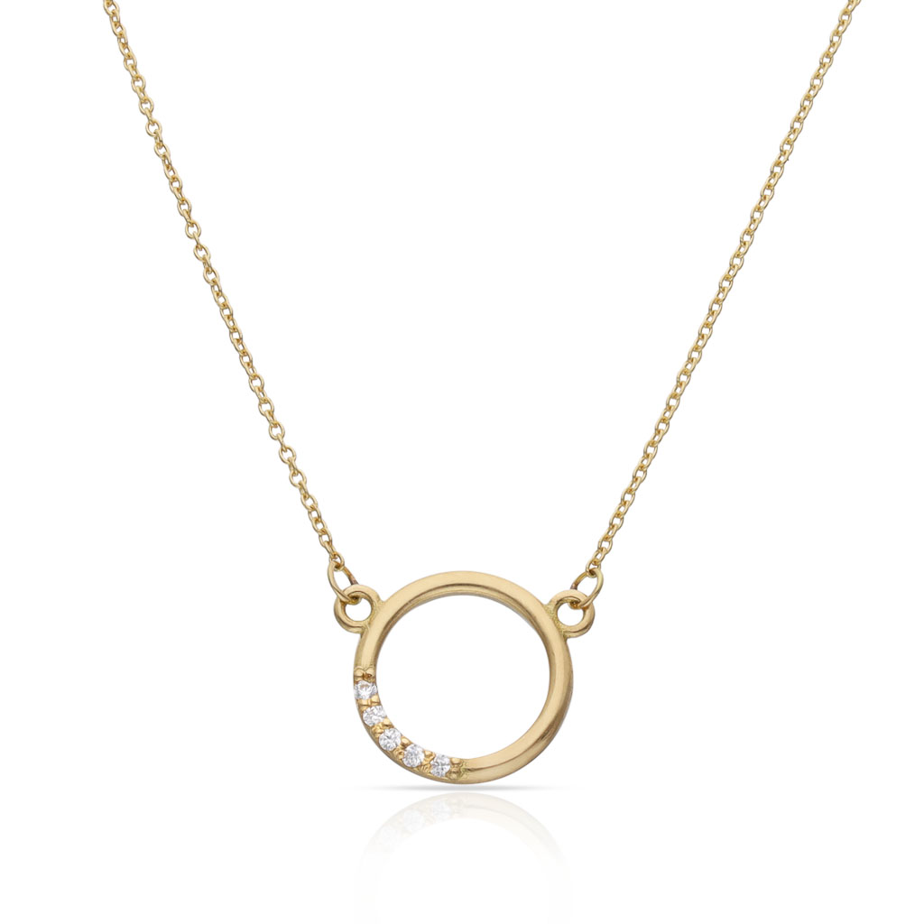 GARGANTILLA ORO 18KL CIRCULO + CIRCONITAS
