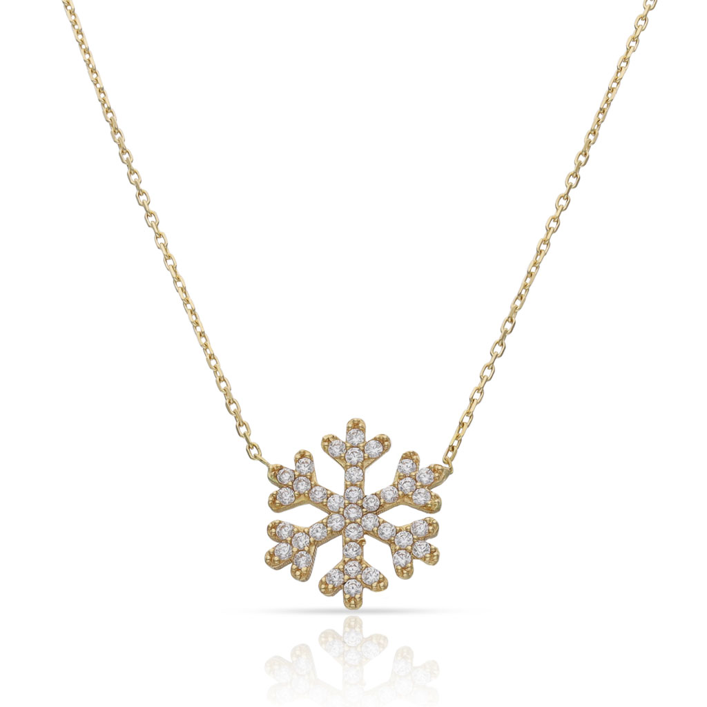 GARGANTILLA ORO 18KL COPO NIEVE CIRCONITAS