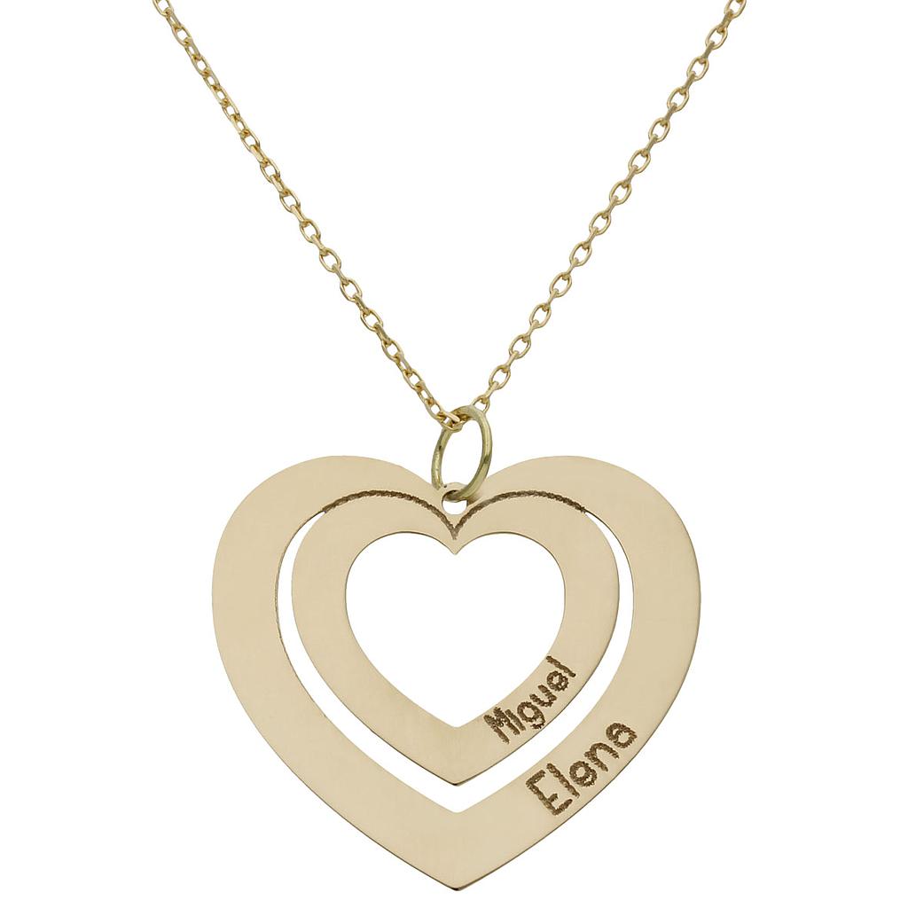 GARGANTILLA ORO 18KL CORAZONES NOMBRES