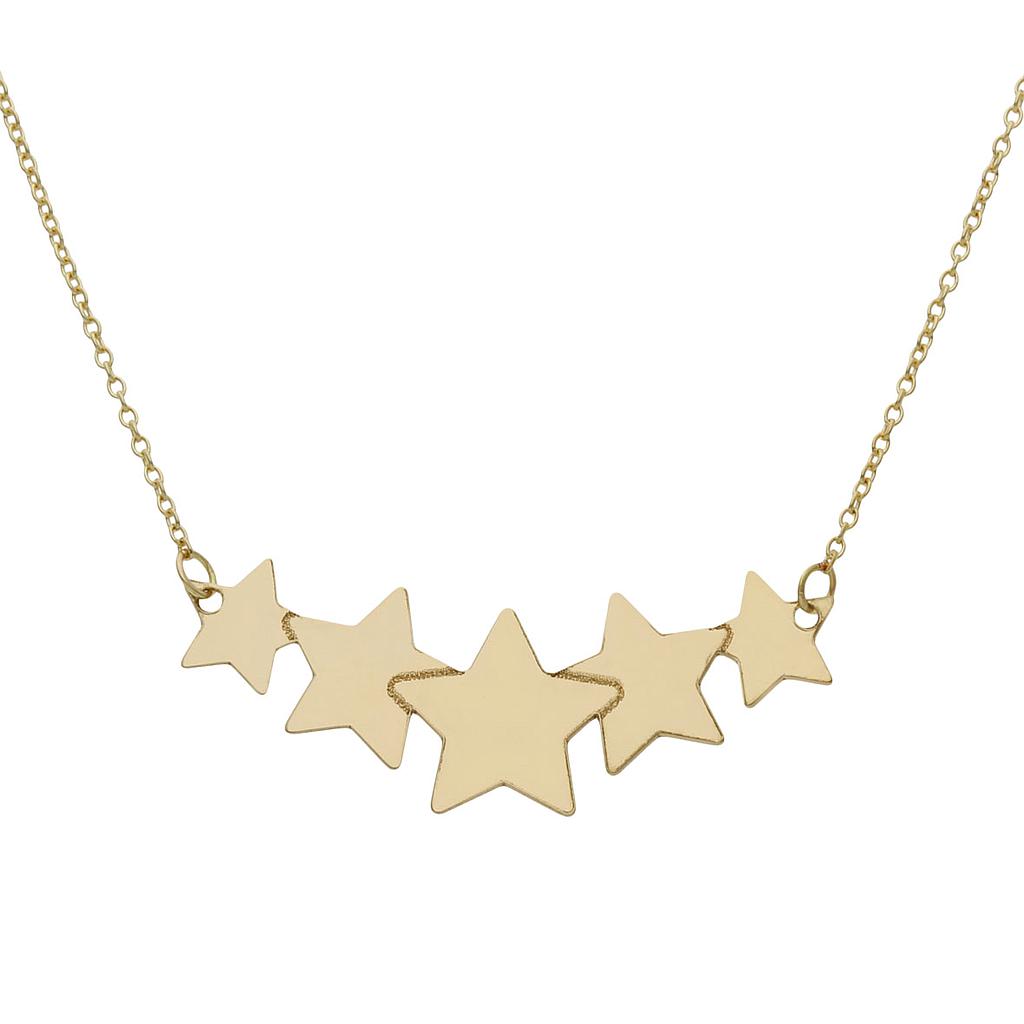 GARGANTILLA ORO 18KL ESTRELLAS