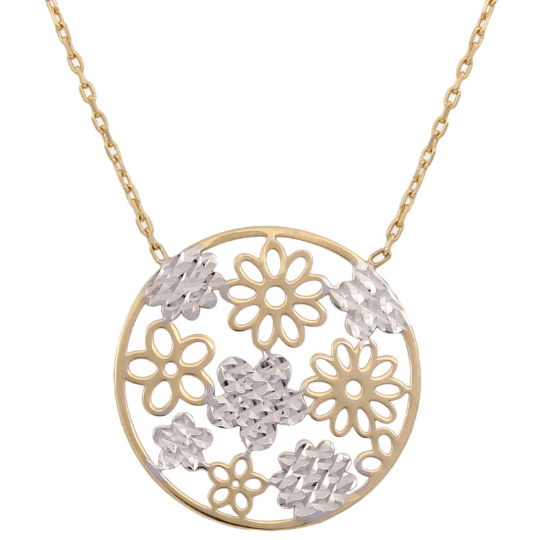 GARGANTILLA ORO 18KL FLORES