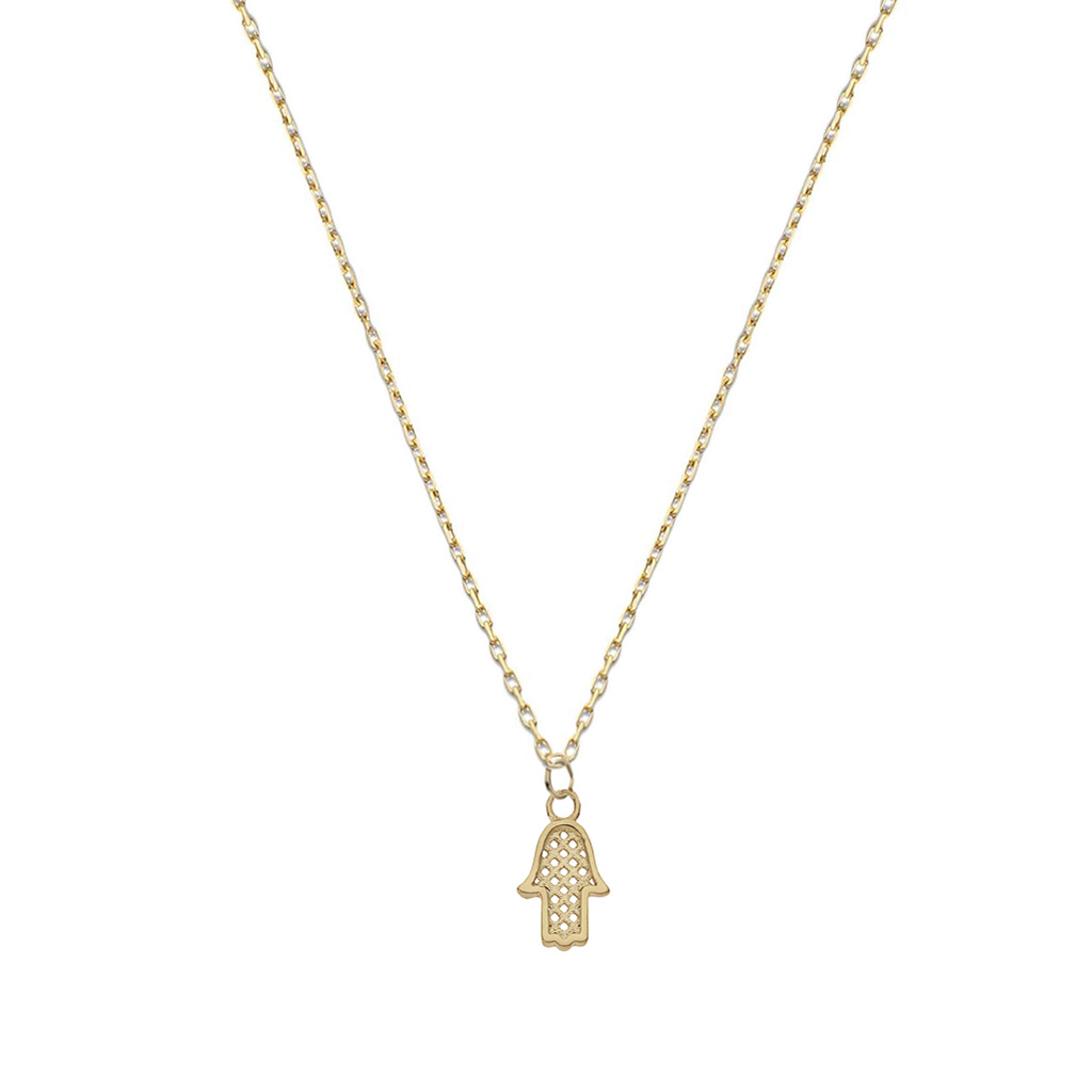 GARGANTILLA ORO 18KL MANO DE FATIMA CALADA