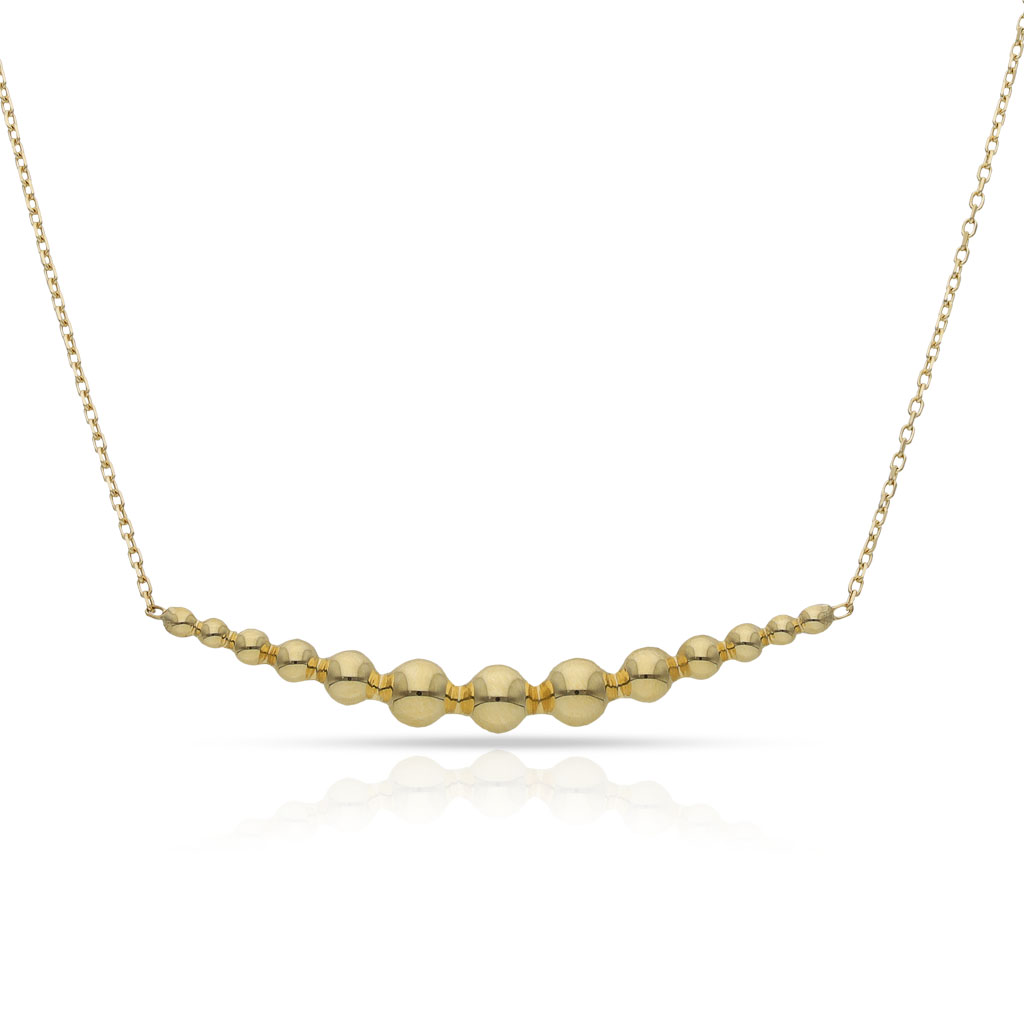 GARGANTILLA ORO 18KL MEDIAS BOLAS