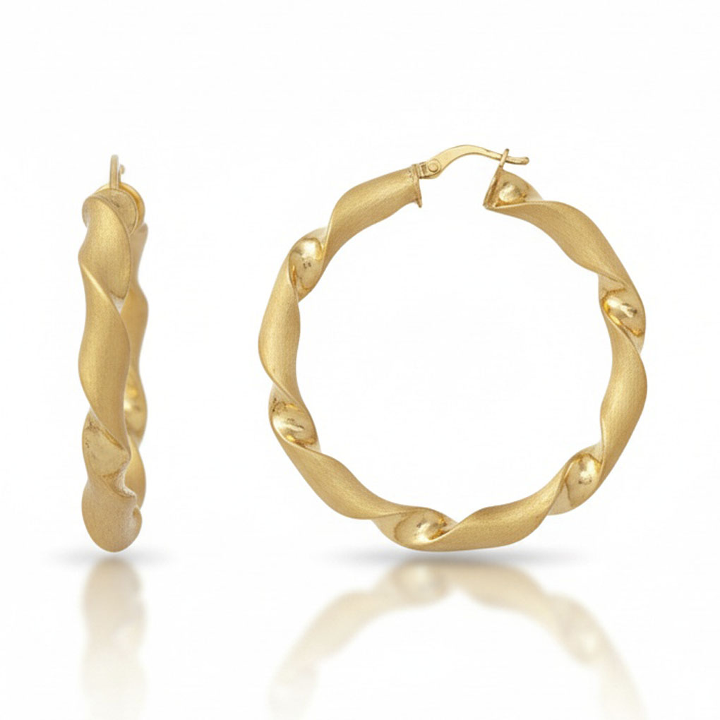 AROS ORO 18KL RIZADOS - 42MM