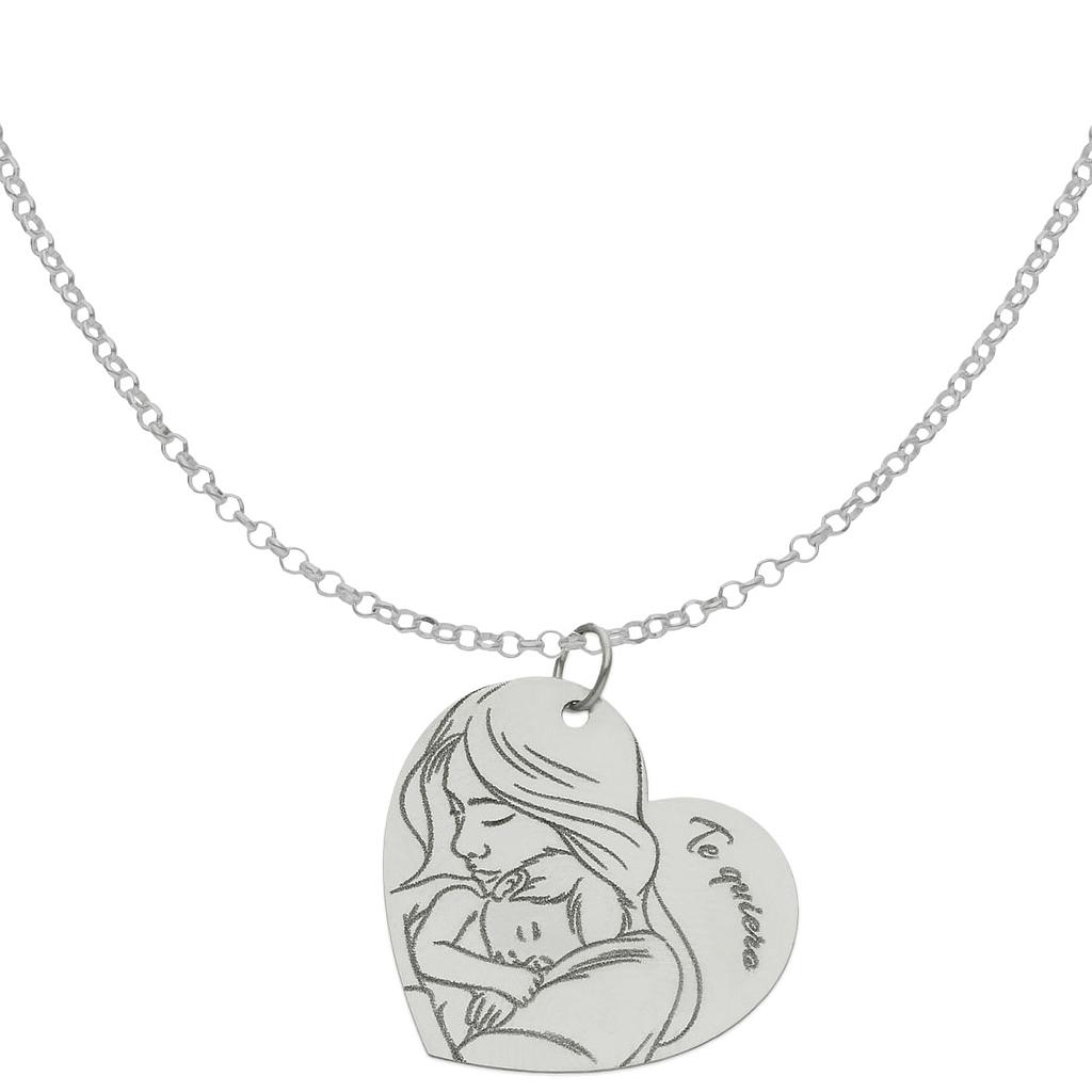 GARGANTILLA PLATA 925MM DE LA MADRE  - 24X22MM