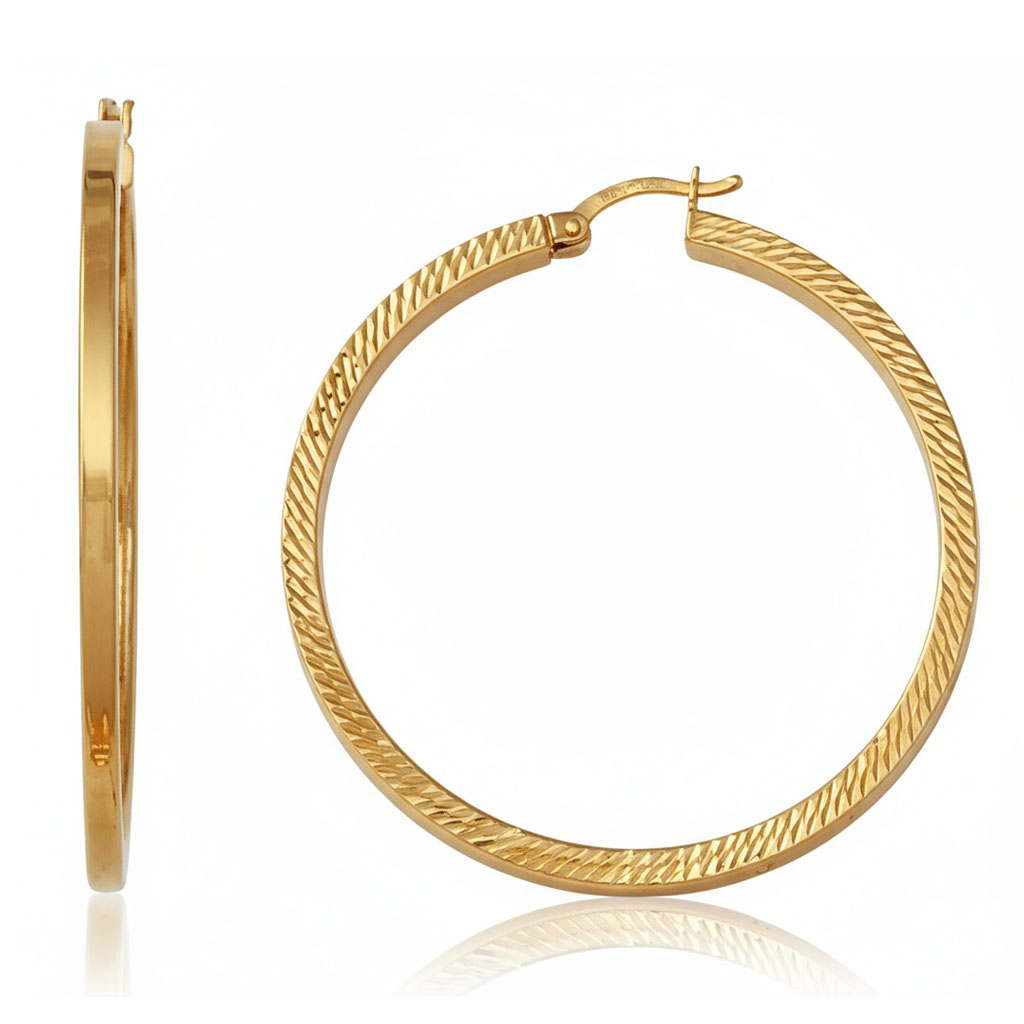 AROS ORO 18KL TALLADOS - 40MM