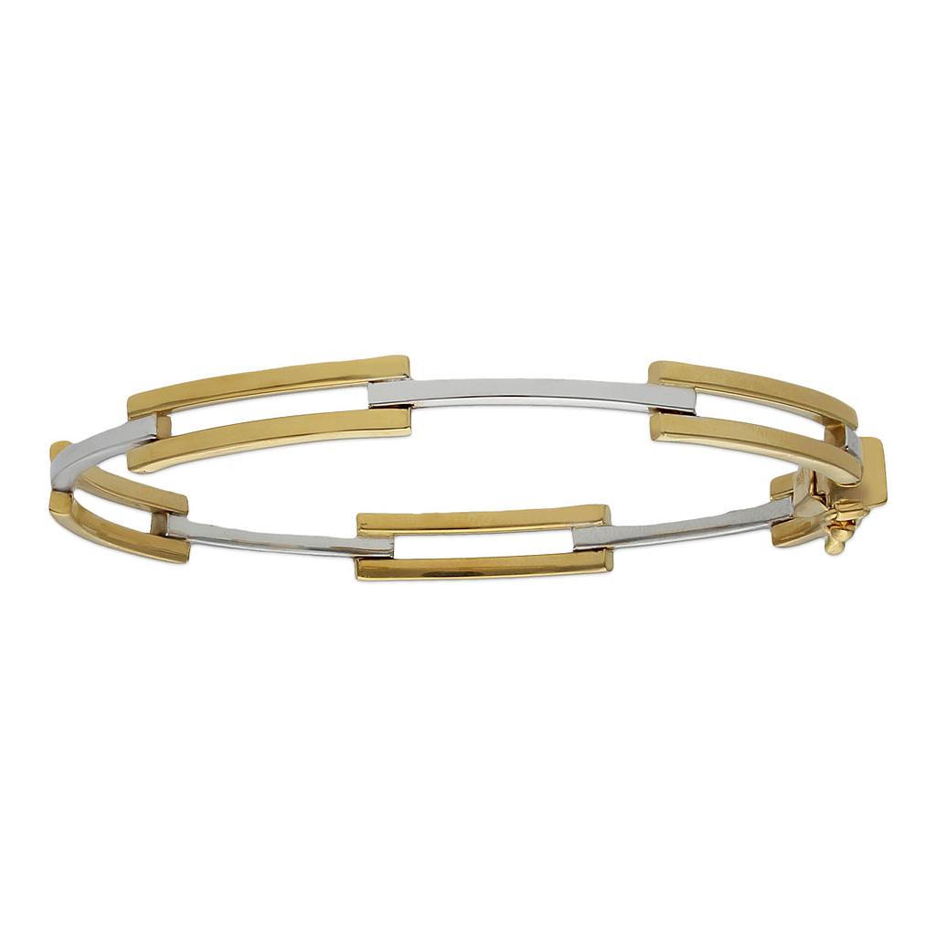 BRAZALETE BICOLOR ORO 18KL