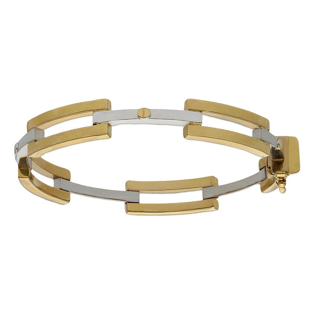 BRAZALETE BICOLOR ORO 18KL