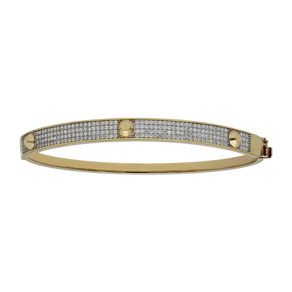 BRAZALETE BICOLOR ORO 18KL CIRCONITAS