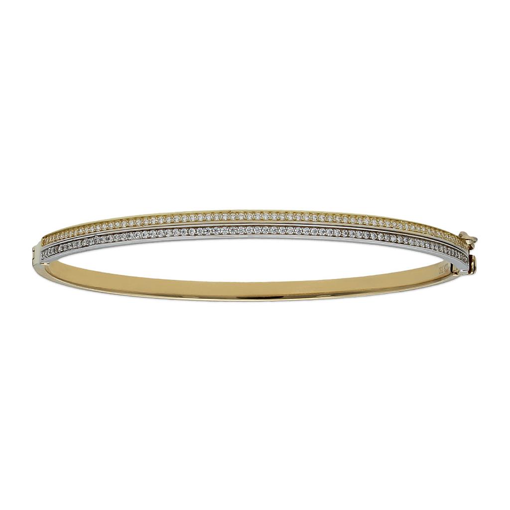 BRAZALETE BICOLOR ORO 18KL CIRCONITAS