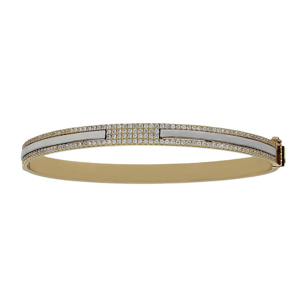 BRAZALETE BICOLOR ORO 18KL CIRCONITAS