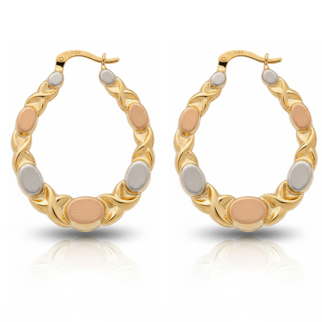 AROS ORO 18KL TRICOLOR