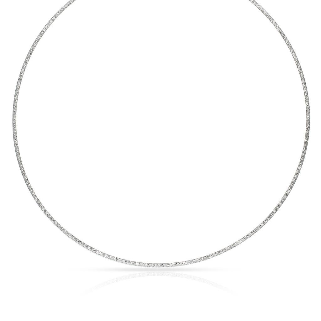 GARGANTILLA TALLADA ORO18KL BLANCO 2MM