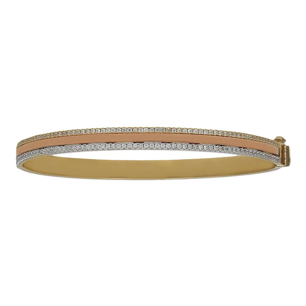 BRAZALETE TRICOLOR ORO 18KL CIRCONITAS