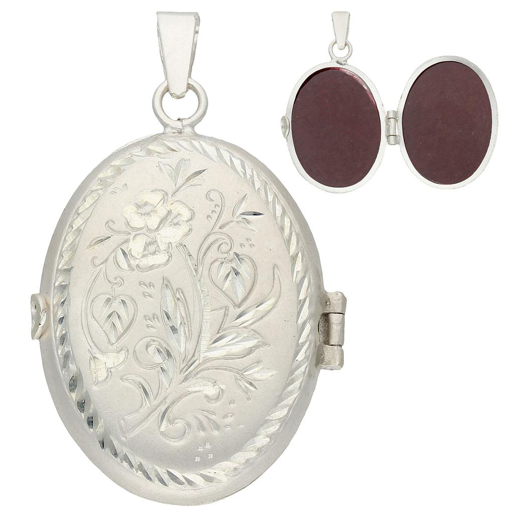GUARDAPELO PLATA 925M OVAL - 28X33MM
