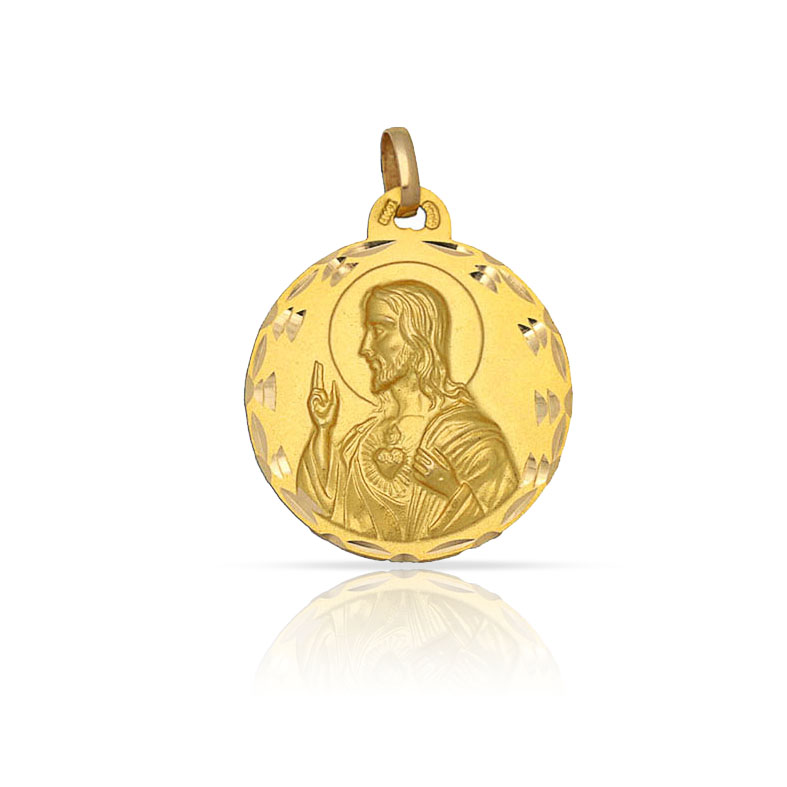MEDALLA ORO 18 KL SAGRADO CORAZON - 15MM