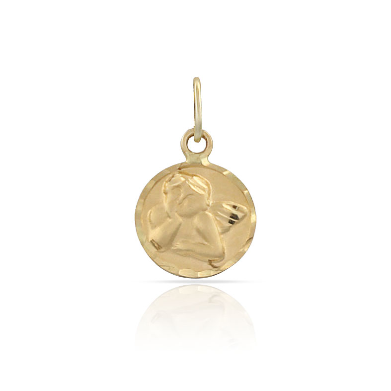 MEDALLA ORO 18KL LENTEJA ANGEL - 8MM
