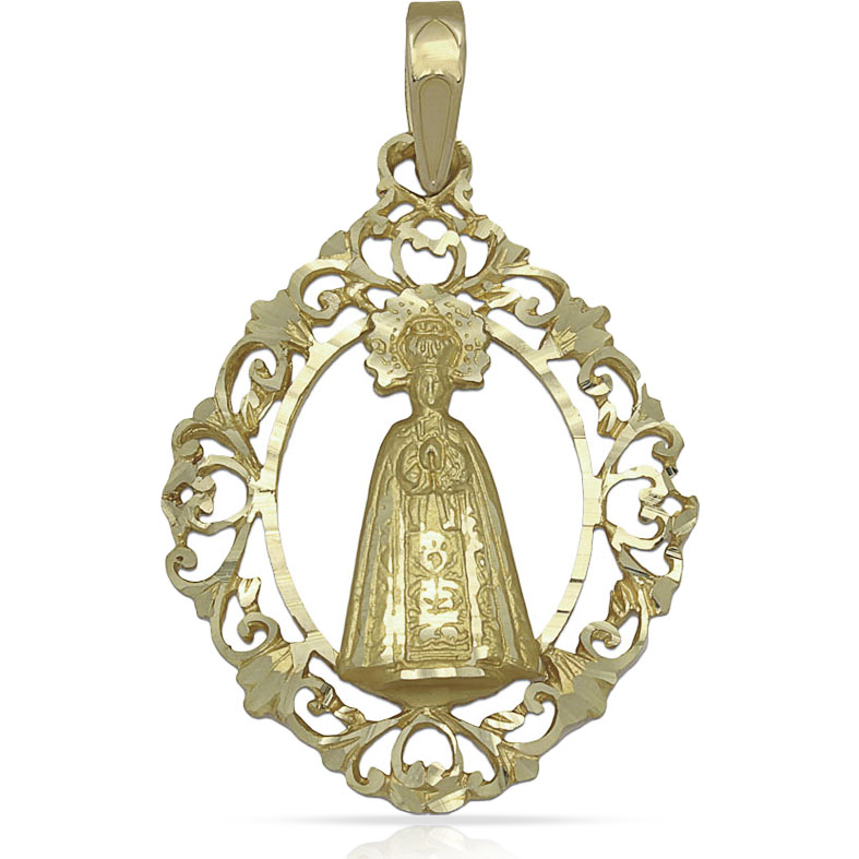 MEDALLA ORO 18KL V. DE LA ASUNCION - 28X37MM
