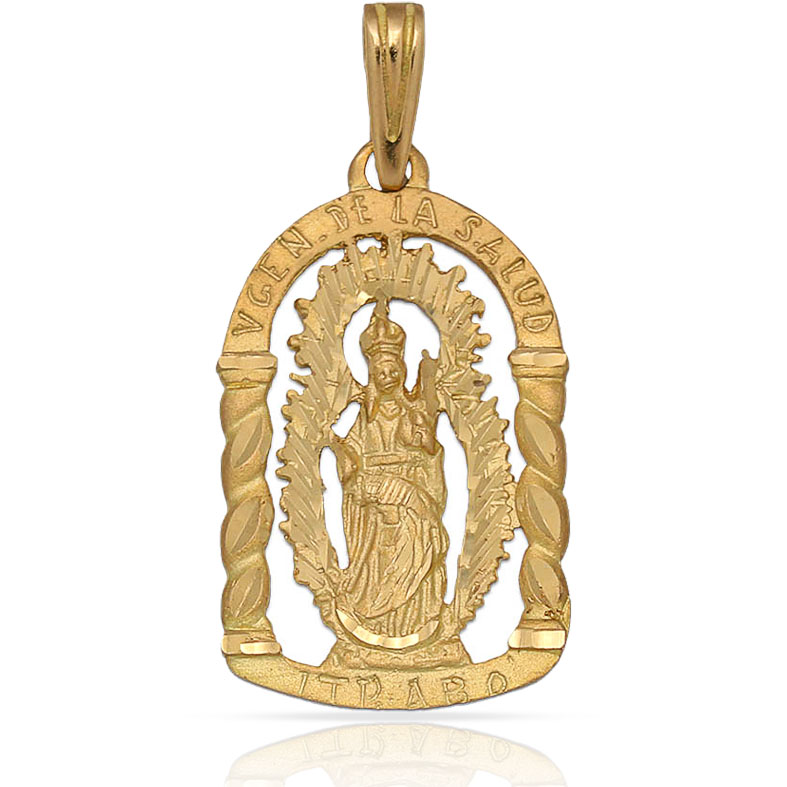 MEDALLA ORO 18KL V. DE LA SALUD - 16X26MM