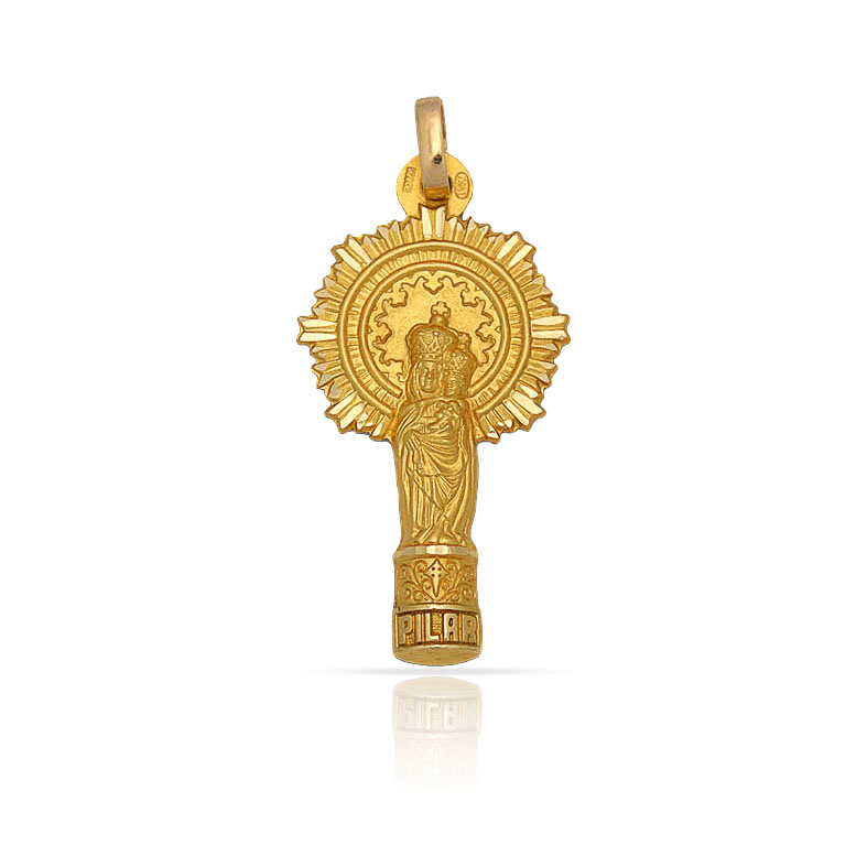 MEDALLA ORO 18KL V. DEL PILAR - 12x23MM