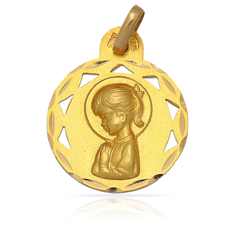 MEDALLA ORO 18KL V. NIÑA - 17MM
