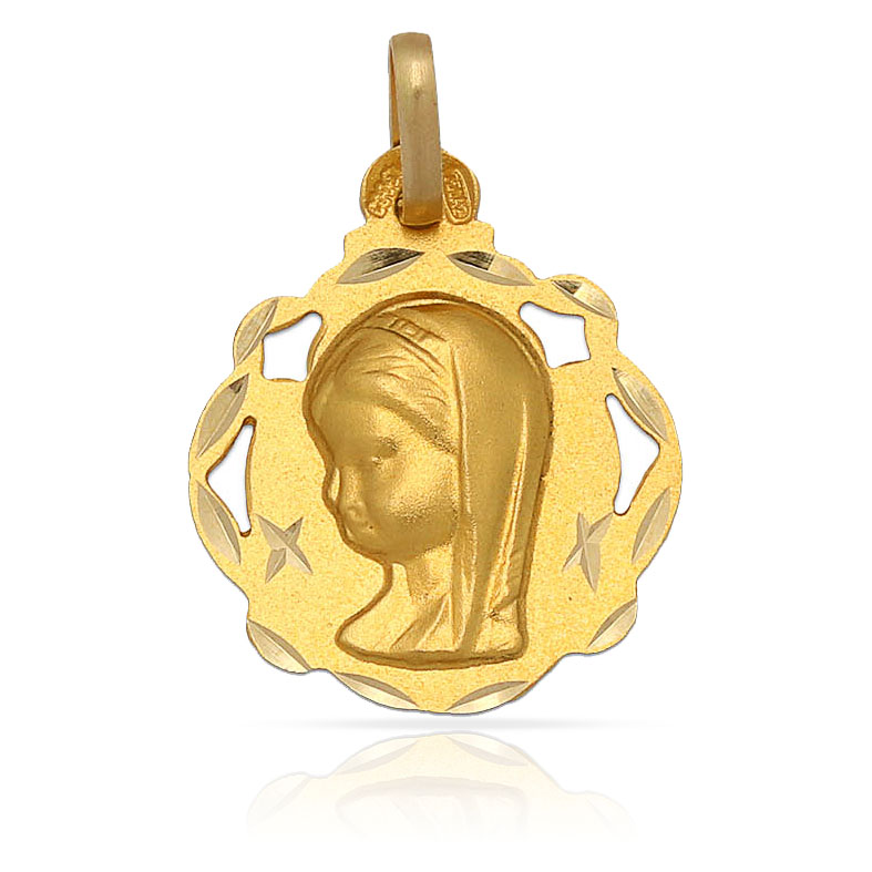 MEDALLA ORO 18KL V. NIÑA - 17x20MM
