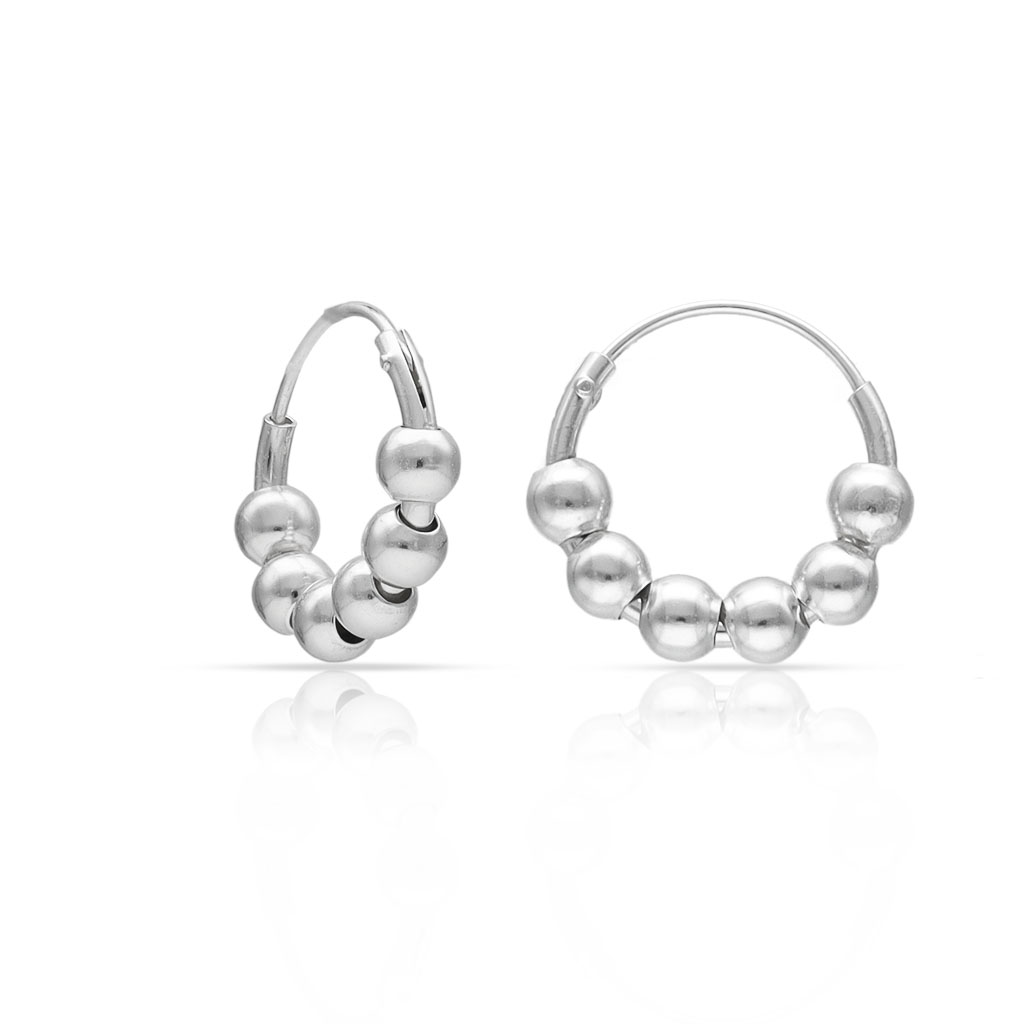 AROS PLATA 925MM BOLAS - 10MM