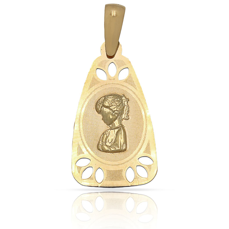 MEDALLA ORO 18KL VIRGEN NIÑA - 12X21MM
