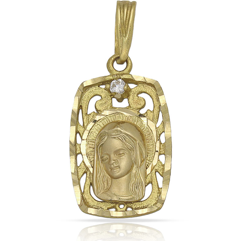 MEDALLA ORO 18KL VIRGEN NIÑA - 13x22MM